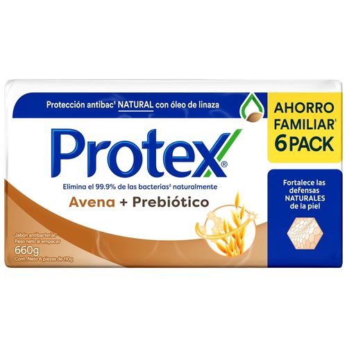 Jabón en Barra Antibacterial Protex  avena, 6 Pack -110 g