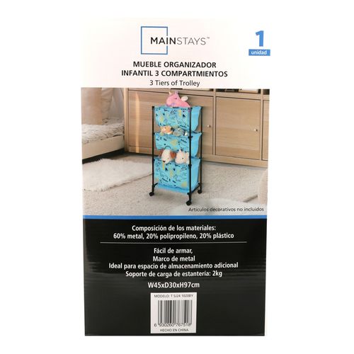 Mueble Organizador Infantil 3 Compartim