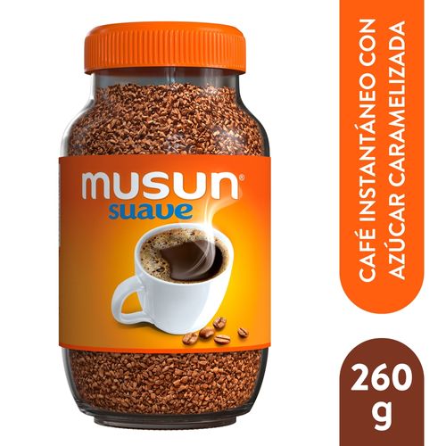 Café Musun Suave Instantáneo con Azúcar Caramelizada Frasco - 260 g