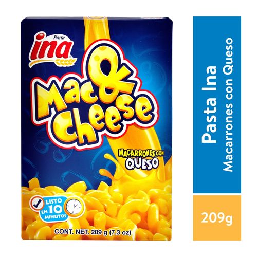 Pasta especial Ina macarrones con queso - 209 g