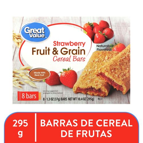 Barras de Cereal Great Value Frutas 8 pack - 295 g