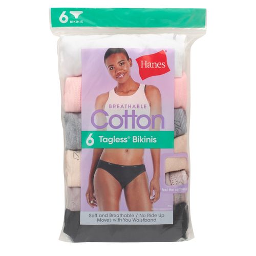 P6 Bikini Algodon Dama Hanes Surtido 5
