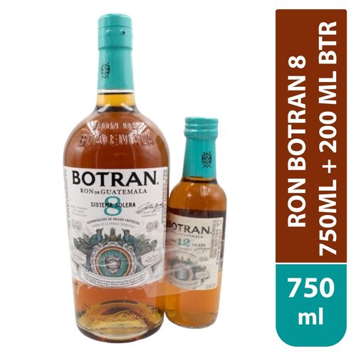 Botella Ron Botran 8 años, más botella de Ron Botran 12 años - 950 ml