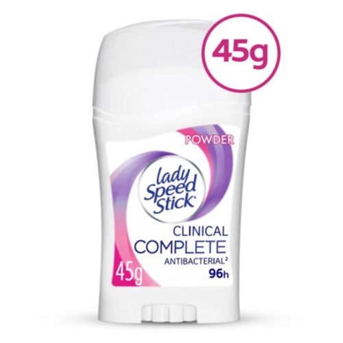 Desodorante Lady Speed Stick Clinical Complete Powder Barra 45 g