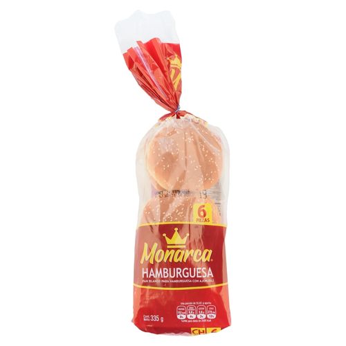 Pan Hamburguesa Monarca 6 Uds - 335 g