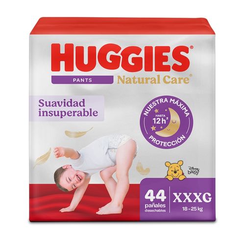 Pañales Huggies natural care talla XXXG - 44 Pzas