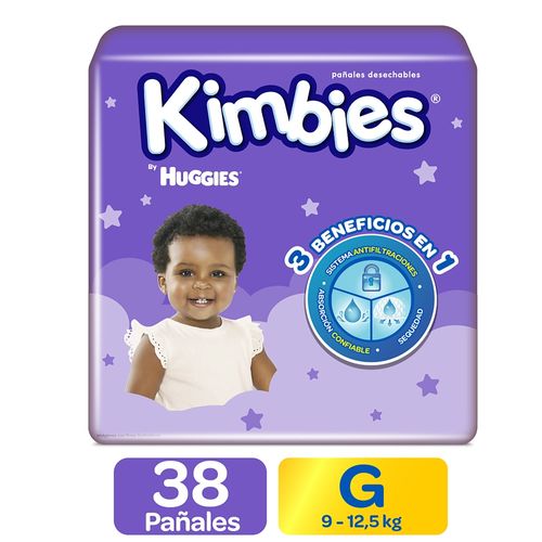 Pañales Kimbies Etapa 3/G - 38 Unidades