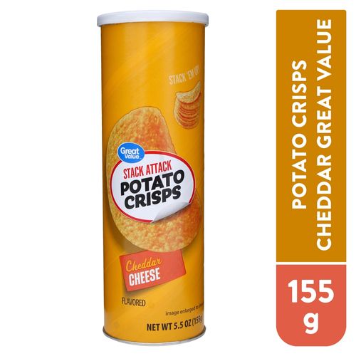 Tubo de papas Grat Value sabor queso - 158 g