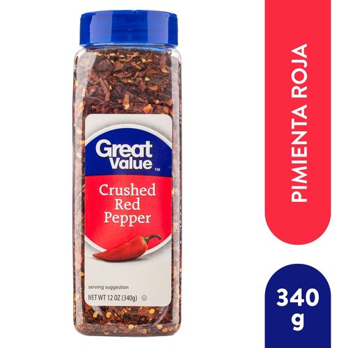 Pimienta Roja Great Value En Hojuelas - 340 g