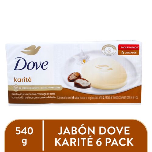 Jabón Barra Dove Con Karité 6 Pack - 540 g