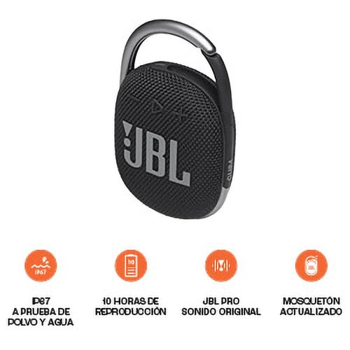 Parlante JBL Clip 4  Bluetooth color Negro