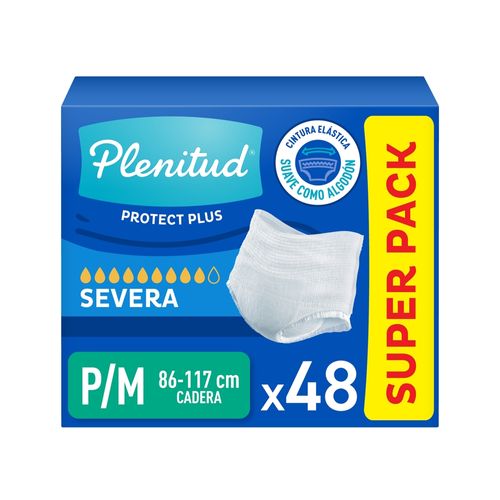 Ropa Interior Desechable Adulto Plenitud Protect Plus P/M -48 Uds