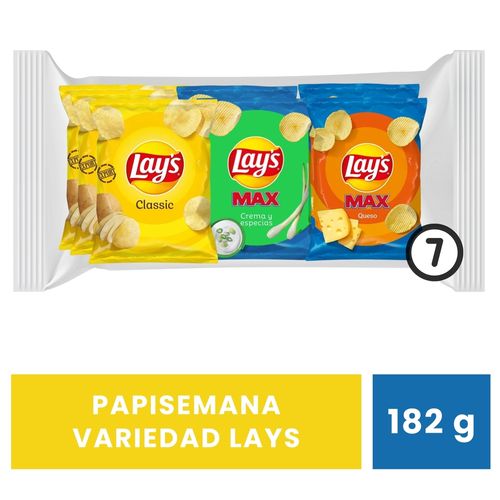 Papisemana Lays Variedad Papas - 182 g