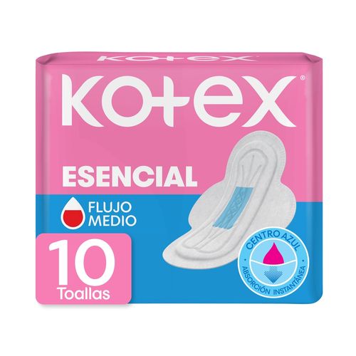 Toallas Femeninas Kotex Esencial Normal - 10 Uds