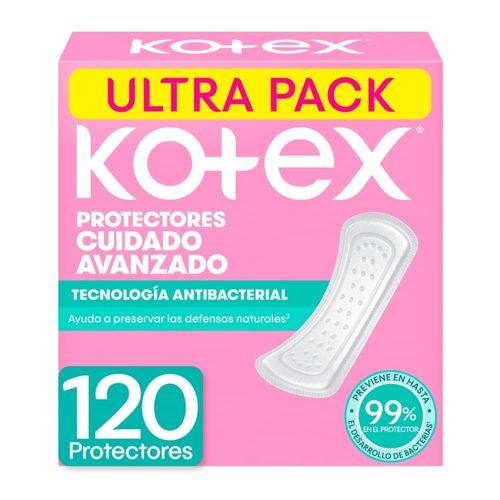 Protectores Diarios Kotex Antibacterial - 120 Uds