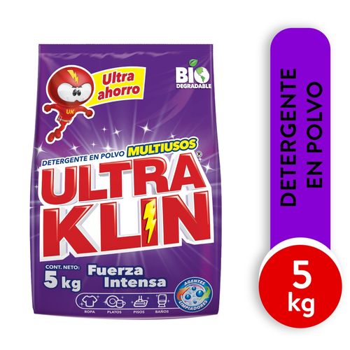 Detergente Ultraklin, Fuerza Intensa - 5 kg
