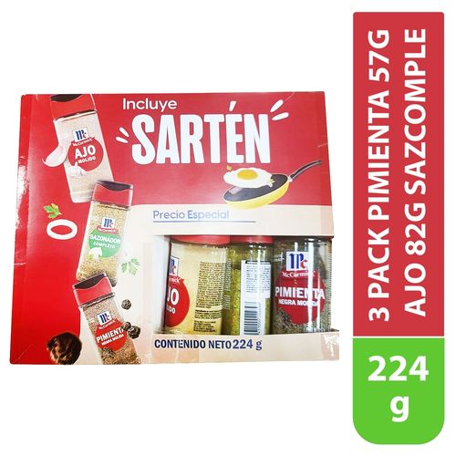 3packpimienta57g Ajo82g Sazcomple 224 Ea