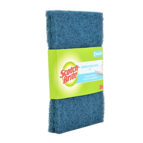 Fibra Scotch Brite Azul No Rayas Baños - 2Uds