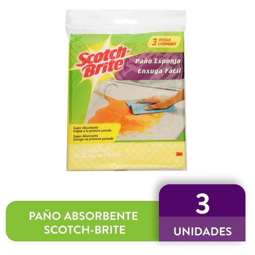 Paño Scotch Brite Absorbente - 3Uds