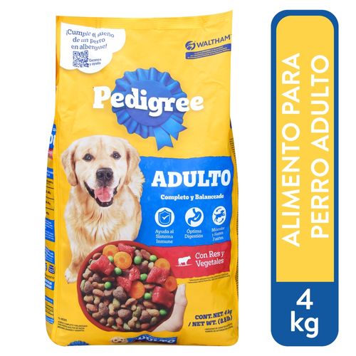 Alimento Seco Para Perros Adultos Pedigree Res y Vegetales - 4Kg