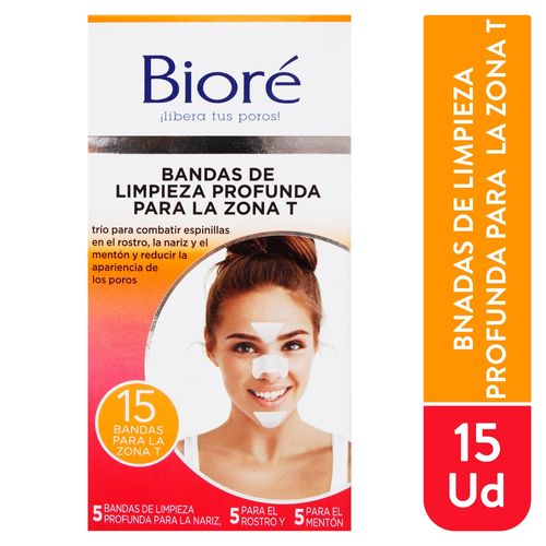 Bandas De Limpieza Marca Biore Zona T - 100 Unidades