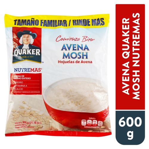 Avena Quaker Mosh Nutremas - 600 g