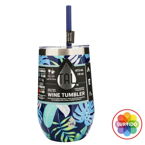 Tal Vaso Para Vino Doble Pared 16Onz