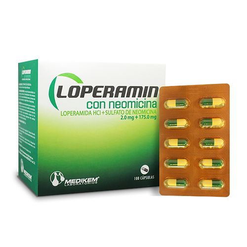 S-Loperamin Con Neomicina 100 Capsulas - Precio Indicado por Unidad