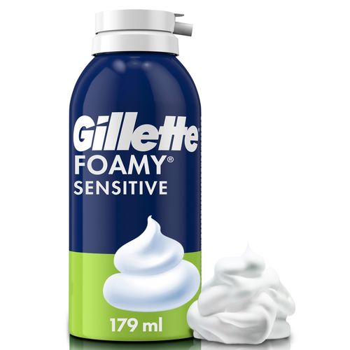 Espuma de Rasurar Gillette Foamy Sensitive para Piel Sensible -179 ml