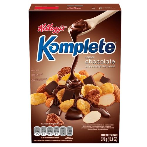 Cereal Kelloggs Komplete Sabor Chocolate - 370 g
