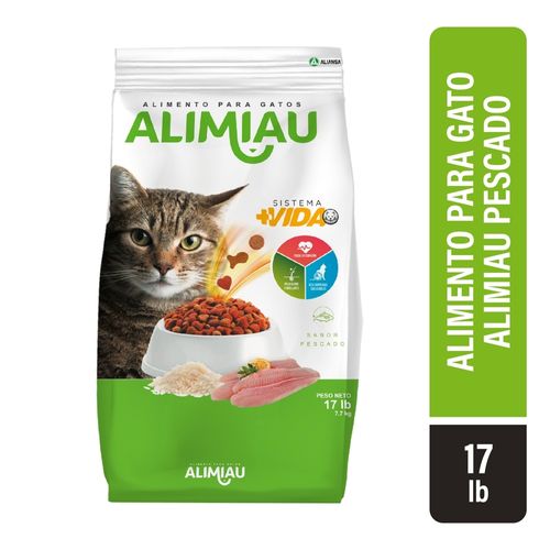 Alimento Alimiau Para Gato sabor pescado 17 Lbs