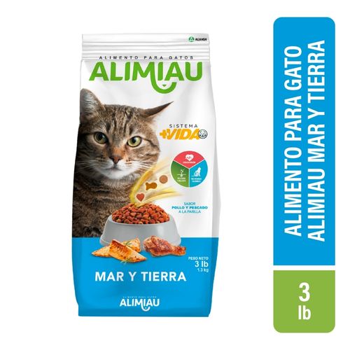Alimento Alimiau Para Gatos Mar Y Tierra  - 3 lb