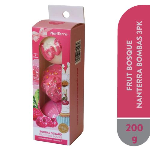 Bombas de baño Nanterra Fruto Bosque 3 pack - 200 g