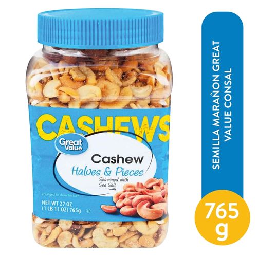 Semillas de Marañón Great Value Sazonadas Con Sal - 765 g