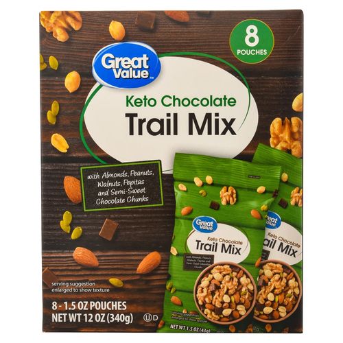 Semillas Great Value Keto Chocolate Trail Mix 8 Pack - 340 g