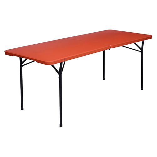 Mesa Plegable Plastica Naranja Mainstays - 182 8 cm