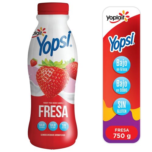Yogurt Yopsi  Sabor A Fresa Liquido - 750 g