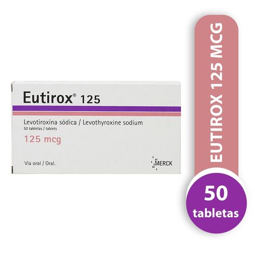 Eutirox Merck 125 mg - Precio indicado por Unidad