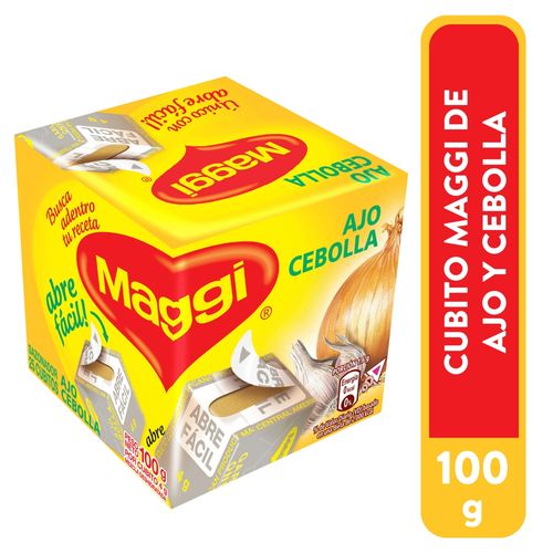 Sazonador Cubito Ajo y Cebolla MAGGI 25 Unidades - 4 g