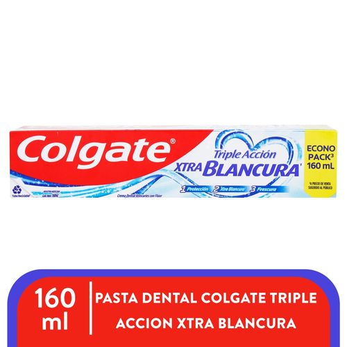 Pasta Dental Colgate Triple Acción Xtra Blancura 160 ml