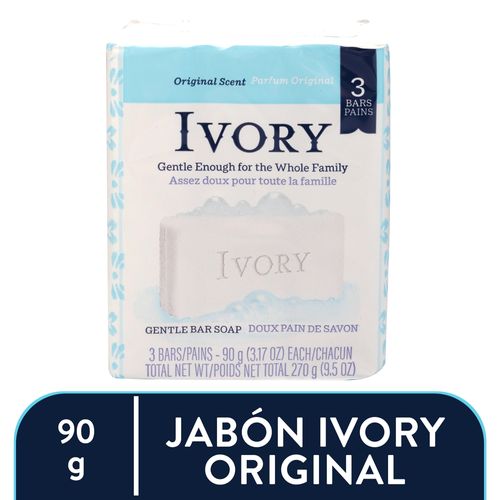 Jabón en barra Ivory original 3 pack - 90 g