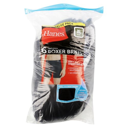 P6 Boxer Brief Hanes Elastico Cubiert Xl
