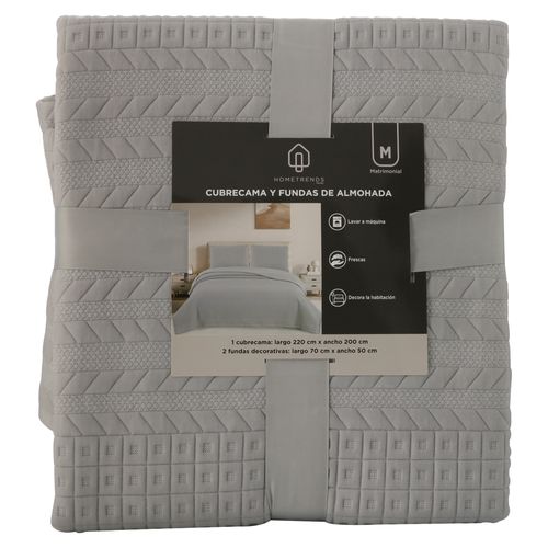 Cubre cama full Home Trends con fundas de almohada