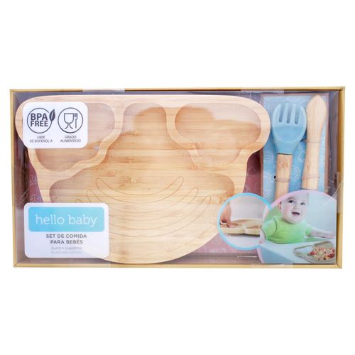 Plato Cubierto Bamboo Arco Iris Hello Ba