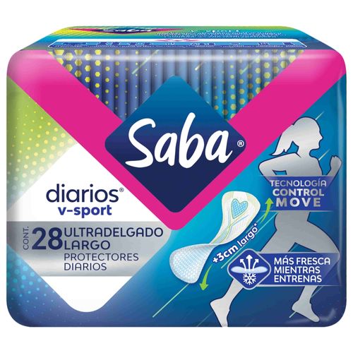 Protectores Diarios Saba V-Sport Ultradelgado Largo - 28Uds