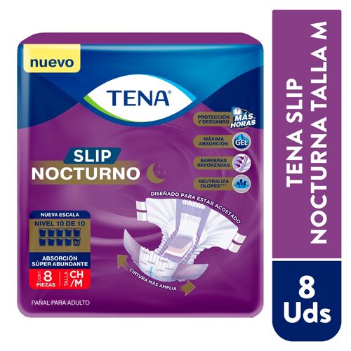 Pañales Para Adulto Tena Slip Nocturno Talla: CH/M - 8Uds