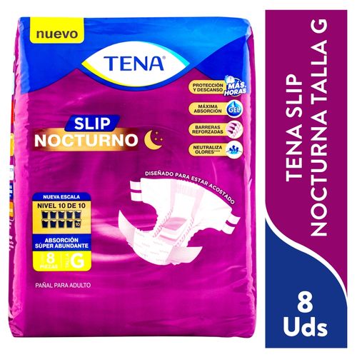 Pañales Para Adulto Tena ® Slip Nocturno Talla G - 8Uds