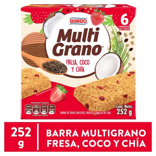 Barra Bimbo sabor fresa - 252 g