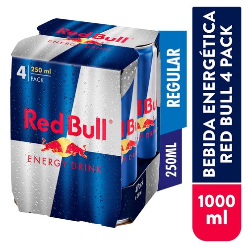 Bebida Energética Red Bull Original Lata 4 Pack - 250 ml
