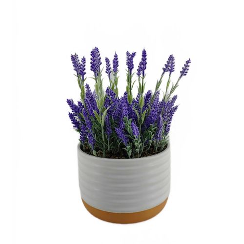 Planta Artificial Mainstays, Maceta De Cerámica,Color Blanco - 30cm
